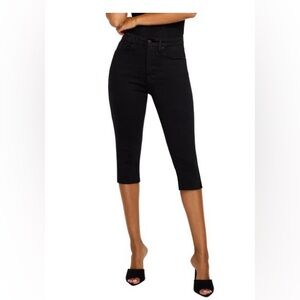 Good American Cropped Black Pants Size 8